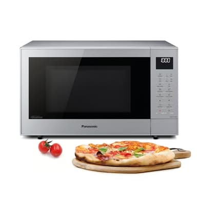 Panasonic NN-CT57JMGPG Mikrowelle (1000 Watt, mit Grill und Heißluft, Inverter Mikrowelle, 27 Liter, geringe Bautiefe) Silber