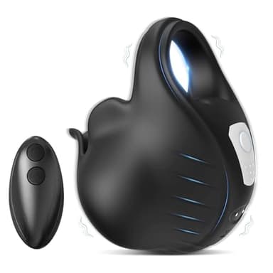 Buntune 2 in 1 Vibrierender Penisring mit 9 Vibrationsmodi und Fernbedienung Cockring Vibrator Sexspielzeug für Männer SM Herren Penisringe Vibratoren Massagegerät Langwährende Erektion Hodenvibrator