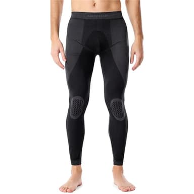 Ladeheid Herren Thermounterwäsche Lange Unterhose Thermoleggings Funktionsunterwäsche für Winter und Sport, thermoaktiv, warm und atmungsaktiv LAGI002 (Schwarz/Graphite, L)