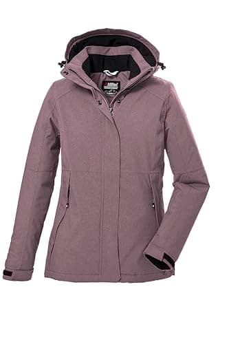 killtec Damen Funktionsjacke/Outdoorjacke mit abzippbarer Kapuze KOW 37 WMN JCKT, malve, 42, 39702-000