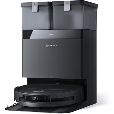 ECOVACS DEEBOT T50 OMNI Gen2 Saugroboter mit Wischfunktion, 21.000 Pa, Ausziehbare Seitenbürste und Mopp, ZeroTangle 2.0, Moppwäsche mit 75°C heißem Wasser, All-in-One Station, ultradünn 81 mm,Schwarz