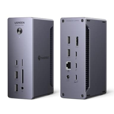 UGREEN Revodok Max 213 Thunderbolt 4 Dock 40Gbps (Dual 4K@60Hz, Single 8K Display), 13-in-1 Docking Station 90W Aufladen für Laptop, 2.5Gbps Ethernet, microSD&SD 4.0, 3.5mm Aux