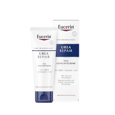 Eucerin UreaRepair 5% Urea Tag Gesichtscreme 50 ml, regenerierende Tagespflege spendet trockener Gesichtshaut 48 Stunden Feuchtigkeit, Feuchtigkeitscreme mit Urea, Ceramiden und Laktat