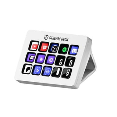Elgato Stream Deck MK.2 White – Studio-Controller, 15 Makrotasten, auslösen von Aktion in Apps und Software wie OBS, Twitch, YouTube und anderen, für Mac und PC