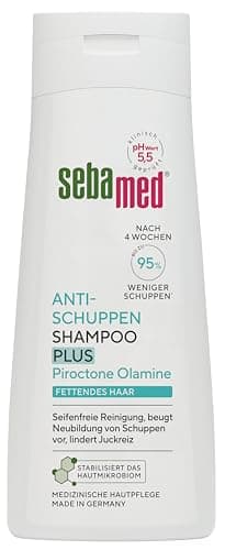 Sebamed Antischuppen Shampoo plus, bis zu 95% weniger Schuppen nach nur 4 Wochen, Shampoo für Damen und Herren, auch zur Bekämpfung von fettendem Haar und Juckreiz, für die tägliche Reinigung, 200 ml
