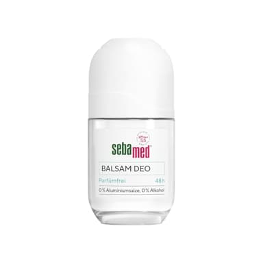 Sebamed Deo Roll-On, Balsam Deo Parfümfrei 50 ml, mit 48 Stunden Wirkung, ohne Aluminiumsalze, ohne Alkohol und ohne Parfüm, effektive Wirkformel, pH-Wert 5,5 stärkt den Hautschutzmantel