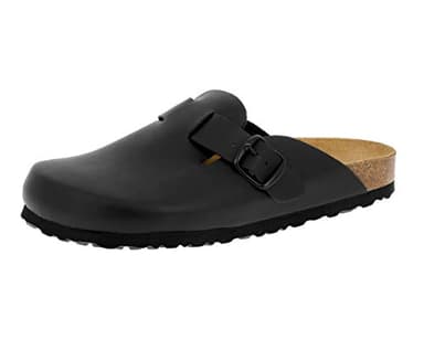 Lico Herren Bioline Clog Pantoletten, Schwarz, 45 EU