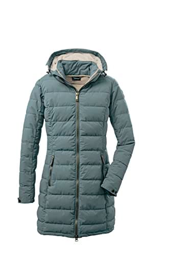 killtec Damen Funktionsparka/Steppparka mit abzippbarer Kapuze - GW 13 WMN QLTD PRK, aquaverde, 40, 37503-000