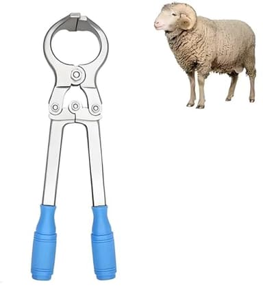ZHHSUNY Kastrationszange aus Edelstahl, für Nutztiere, Lämmer, Rinder, Ziegen, Emasculator Banding (für Schafe)