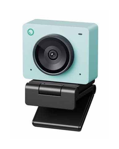 OBSBOT Meet 2-4K Webcam für PC mit 1/2" Sensor, KI Framing& Autofokus, Beauty-Modus, Gestensteuerung, 60 FPS, Zwillingsmi, Leicht USB Kamera für Streaming, Meetings, Gaming, Video Calls. (Auroragrün)