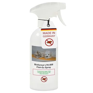 Biodelta Anti Flohspray für Hund Katze - Floh-Ex Umgebungsspray Haustier Hundeflöhe Katzenflöhe bekämpfen bei akutem Befall & präventiv - Flöhe Spray Wohnung Möbel Bett - hochwirksam (500ml)
