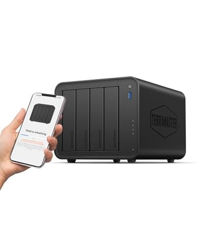 TERRAMASTER F4-425 4-Bay NAS-Speicher – Intel x86 Quad-Core-CPU, 4 GB RAM, 2,5 GbE LAN, Netzwerkgebundener Speicher-Multimedia-Server für Privatanwender (ohne Festplatte)