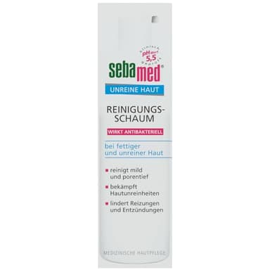 Sebamed Unreine Haut Reinigungsschaum, Gesichtsreinigung bei fettiger und unreiner Haut, ohne Mikroplastik,150 ml