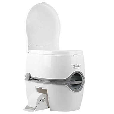 Thetford 92820 Porta Potti 565P Tragbare Toilette Qube, Weiß-Grau, 448 x 388 x 450 mm