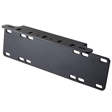 Willpower Universal Kennzeichenhalter Aluminium Nummernschildhalterung für Auto, Offroad, Trucks, Traktor, LKW, KFZ, Front Stoßstange Bull Bar für Led Arbeitsscheinwerfer Scheinwerfer Bar Schwarz