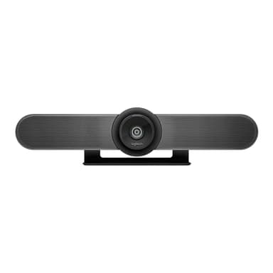 Logitech Business MEETUP Videokonferenz-Webcam,Ultra-HD 4K, 120° Blickfeld,Motorisierte Neigung, Integrierte Lautsprecher,Full Duplex & Advanced Beamforming Mikrofone,kleinere Meetingräume - Schwarz