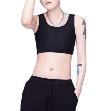 QUXVUIS Tank Top Frauen Brust Former Weste Hemd Binder Abnehmen Elastische Unterwäsche Stärken Verstärkt Atmungs Weibliche, Schwarz, L