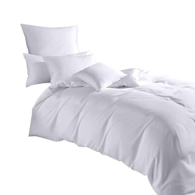 Traumschlaf Tencel™ Lyocell Bettwäsche Uni · 100% Lyocell · Seidig-weich & atmungsaktiv · Temperaturausgleichend · Pflegeleicht & langlebig · Mit Reißverschluss 140x200 cm + 70x90 cm, Weiss