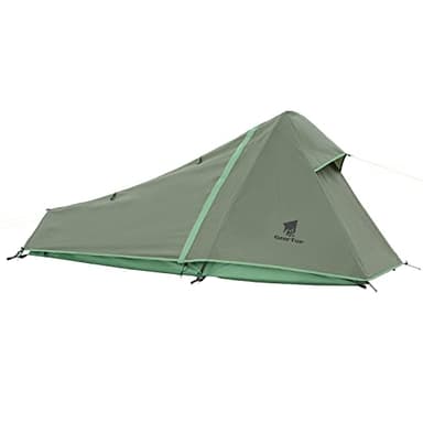 GEERTOP 1 Person Biwakzelt Biwaksack Zelt Trekkingzelt Campingzelt Minipack Leicht, 3 bis 4 Jahreszeiten für Outdoor Camping Wandern Reisen und Klettern (Armeegrün, 213x101x91 cm)