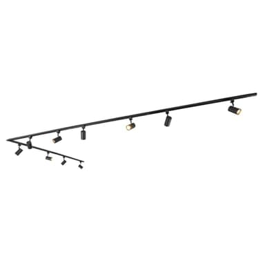 QAZQA - Modern Modernes 1-Phasen-Schienensystem Komplettset I Spotlight I Deckenspot I Deckenstrahler I Strahler mit 10 Spot I Spotlight I Deckenspot I Deckenstrahler I Strahler I Lampe I Leuchtes sch