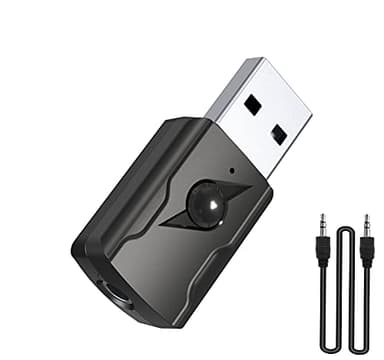 USB Bluetooth 5.0 Adapter,Bluetooth Stick,Bluetooth USB Dongle Stick, Bluetooth Adapter Audio 5.0 Transmitter Empfänger mit 3,5mm Audio Kabel für PC/TV/CAR/Lautsprecher/MP3/Heim-Audiosystem/Kopfhörer