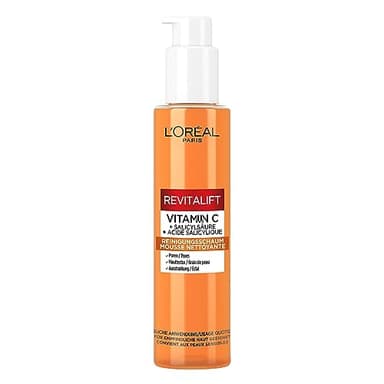 L'Oréal Paris Vitamin C Reinigungsschaum für Frauen: für gereinigte und frische Haut mit Vitamin C und Salicylsäure, Revitalift Clinical, 1x 150ml