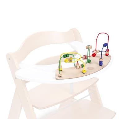 hauck Play Moving, Water Animals - Motorikschleife ab 12 Monaten Kompatibel mit Play Tray Spielbrett für Alpha+, Beta+ und Arketa Holzhochstuhl, Baby Holz Spielzeug Fördert Auge Hand Koordination