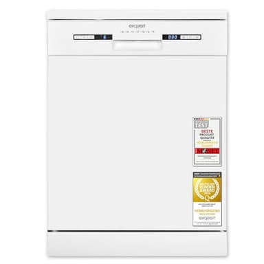 Exquisit Geschirrspüler 60 cm, 13 Maßgedecke, Unterbaufähig, 11 Liter, Startzeitvorwahl, Restlaufanzeige, 7 Spülprogramme, GSP9313-030E weiss