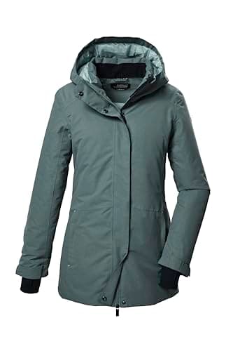 killtec Damen Funktionsparka/Parka mit Kapuze KOW 93 WMN PKR, blaugrau, 40, 41817-000