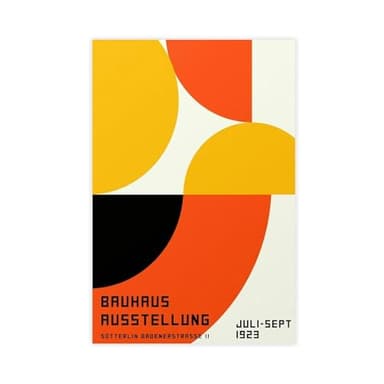 BILQAHT Bauhaus Ausstellung 1923, abstrakte Kunstausstellung, Leinwand-Poster, Schlafzimmer, Dekoration, Landschaft, Büro, Raumdekoration, Geschenk, 30 x 45 cm