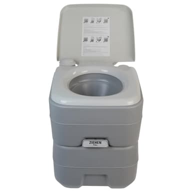 Montafox Camping Toilette 20 L Angenehme Sitzhöhe Tragbare Reise Toilette bis 130 kg Wohnwagen Camper Wohnmobil WC