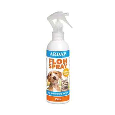 ARDAP Flohspray 250ml zur Anwendung am Tier - Bis zu einer Woche zuverlässiger, natürlicher & langanhaltender Schutz vor Flöhen, Zecken, Läusen & Milben (PT19)