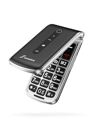 SweetLink F1 Seniorenhandy ohne Vertrag, Klapphandy Senioren Handy Mobiltelefon mit Großen Tasten, 1000 mAh Akku, FM Radio, Dual SIM Handy, 5 SOS Notruftaste Handy für Senioren