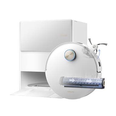 dreame Aqua10 Ultra Roller Complete Saugroboter mit Wischfunktion, 30.000Pa Saugkraft, 8 cm Hindernisfreiheit, Selbstreinigung der Rollen, automatisches Entleeren, intelligente Sprachsteuerung