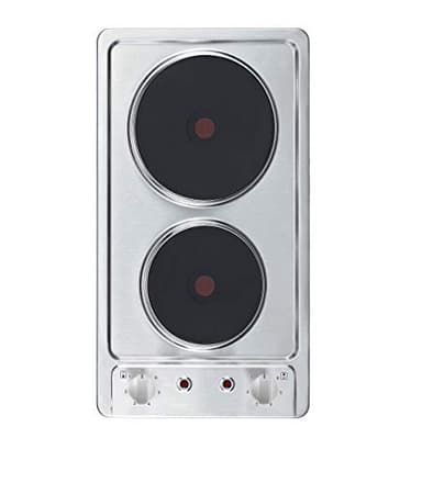 respekta Kochfeld Einbaukochfeld Duo Kochplatte autark 2 Platten Edelstahl, (H x B x T): 4 x 29 x 51 cm