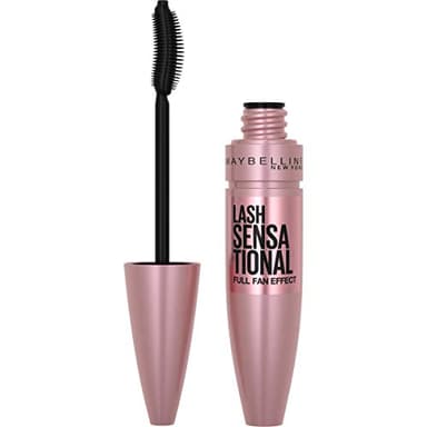 Maybelline New York Lash Sensational Voller-Wimpern-Fächer Mascara für voluminöse Wimpern, 2-in-1 Wimpern-Entfalter-Bürste für den Fächer-Effekt, Farbe: Very Black, 9,5ml