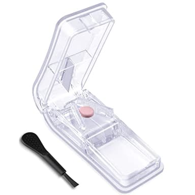 Opret Tablettenteiler für Große und Kleine Tabletten Für Tabletten-Vitamin-Medizin in ein Halbes Viertel Schneiden - Transparente Farbe