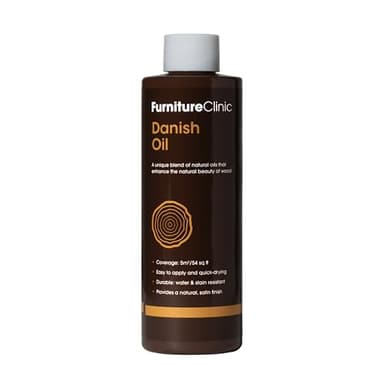 Furniture Clinic Original Danish Oil für Holz 250ml - Premium-Holzöl zur Aufwertung der natürlichen Schönheit von Eiche, Kiefer & Co - Versiegeln & Schützen für ein satiniertes Finish