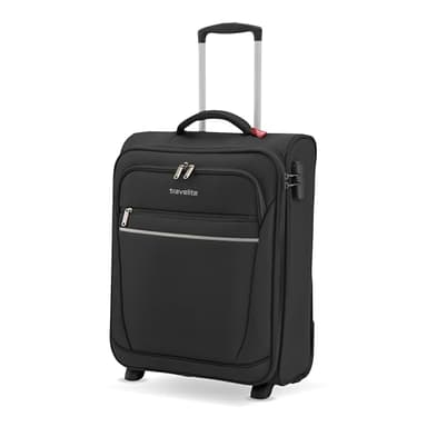 Travelite Bordtrolley Handgepäck Koffer leicht, 2 Rollen, Cabin, Weichgepäck Trolley klein mit Schloss, 52 cm, 39 Liter
