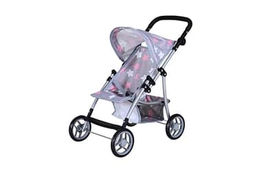 Knorrtoys 16844 - Puppenbuggy Liba - Star Grey pink
