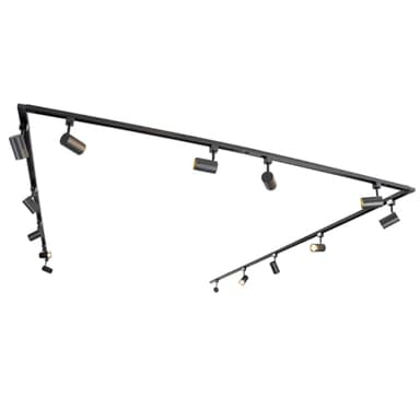 QAZQA - Modern Modernes 1-Phasen-Schienensystem Komplettset I Spotlight I Deckenspot I Deckenstrahler I Strahler mit 14 Spot I Spotlight I Deckenspot I Deckenstrahler I Strahler I Lampe I Leuchtes sch