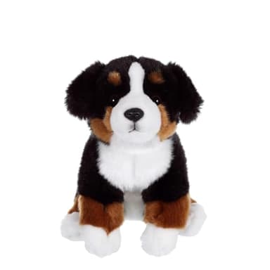 GIPSY Toys 071125 Sitting Dog 25 cm Bernese Mountain Dog Cuddly Toy for Children Available in 8 Different Models, Berner Sennenhund