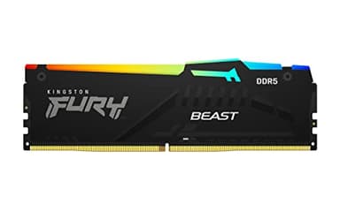 Kingston FURY Beast Schwarz RGB XMP 32GB 6000MT/s DDR5 CL30 DIMM Desktop Gaming Speicher Einzelnes Modul - KF560C30BBA-32