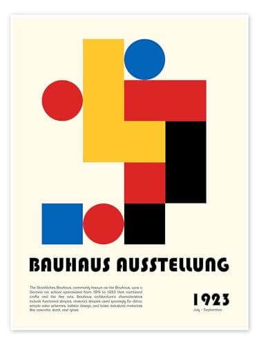 Posterlounge Bauhaus, Ausstellung 1923 II Poster von Retrodrome 50 x 70 cm Beige Wandbilder Wanddeko