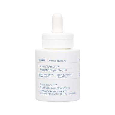 KORRES Smart Yoghurt™ Probiotisches Superserum für das Gesicht, beruhigendes Pflege Serum für empfindliche und gereizte Haut, stärkt das Mikrobiom, dermatologisch getestet, 30 ml