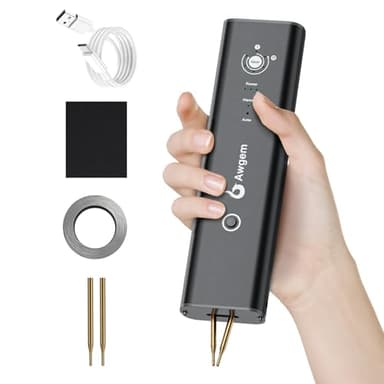 Akku-Punktschweißgerät,AWgem 11-Gang einstellbares Hand-Punktschweißgerät,tragbarer Punktschweißer mit Automatischem und Manuellem Modus,Punktschweißgerät für 18650-Akku