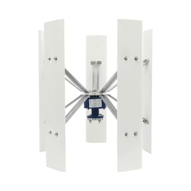 Mini Windkraftanlage Vertikal Windturbine Balkon Windrad Stromerzeugung mit Controller, 5 Blätter Windgenerator 24V Windenergie für Zuhause, Boot, Straßenbeleuchtung