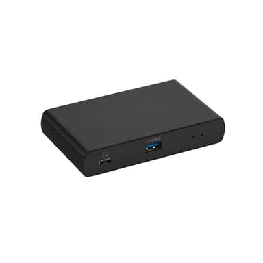 Amazon Basics Thunderbolt 4/USB 4-Dockingstation, 3 x Downstream TBT4 (Dual-Display), 1 x USB A 3.1, EU, Schwarz, 12,16 x 7,21 x 2,16 cm