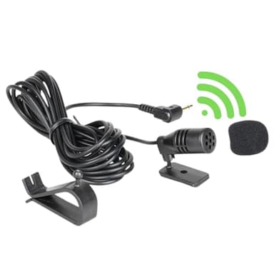 3,5 MM Mikrofon Externes Auto Mikrofon, Kompatibel mit Sony Boss JVC Kenwood Jensen Alpine Mic, für Fahrzeug Haupteinheit DVD GPS Bluetooth Audio Radio Stereo, 3m Kabel, Plug and Play