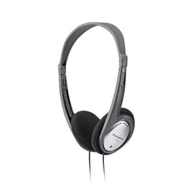 Panasonic RP-HT030E-S Leichter Kopfhörer, Faltbarer On-Ear Kopfhörer, reisefreundliches Design, 1,2 m Kabel, XBS, 3,5-mm-Klinkenstecker, Silber
